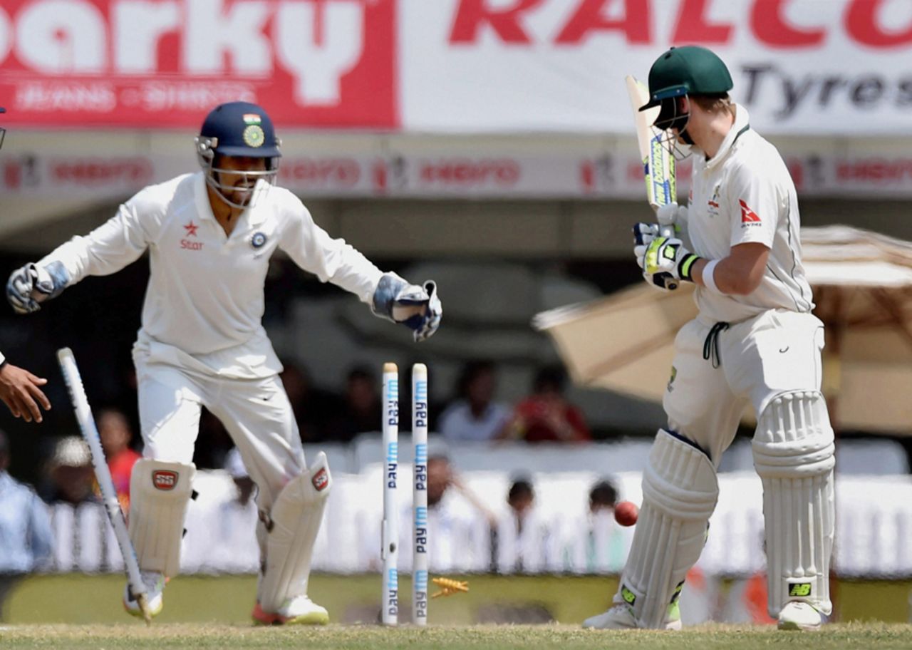 Steven Smith's decision to not offer a shot cost him dearly, India v Australia, 3rd Test, Ranchi, 5th day, March 20, 2017