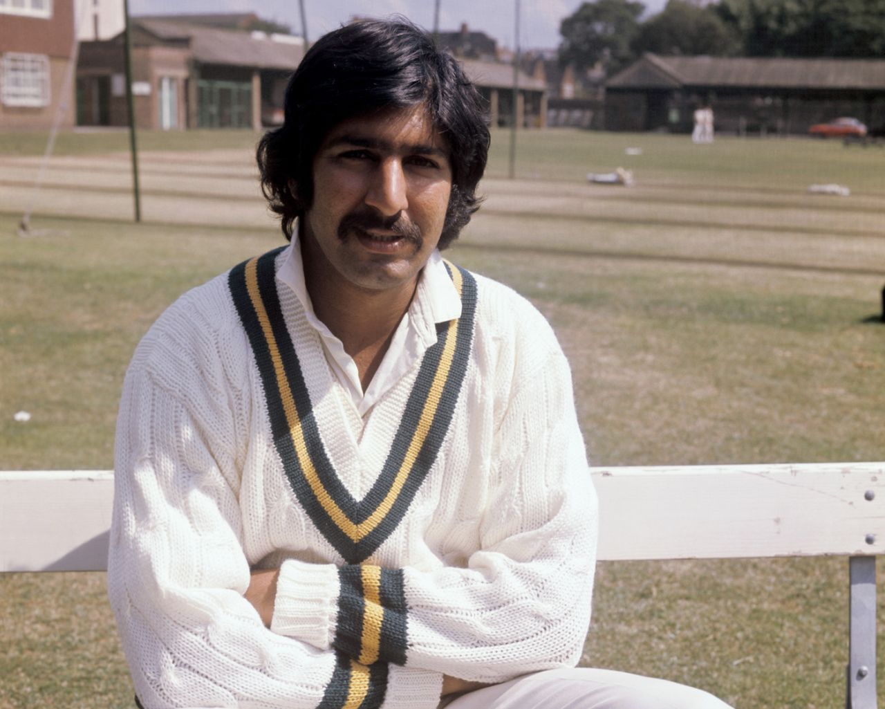 Sarfraz Nawaz poses for a photo, June 14, 1974
