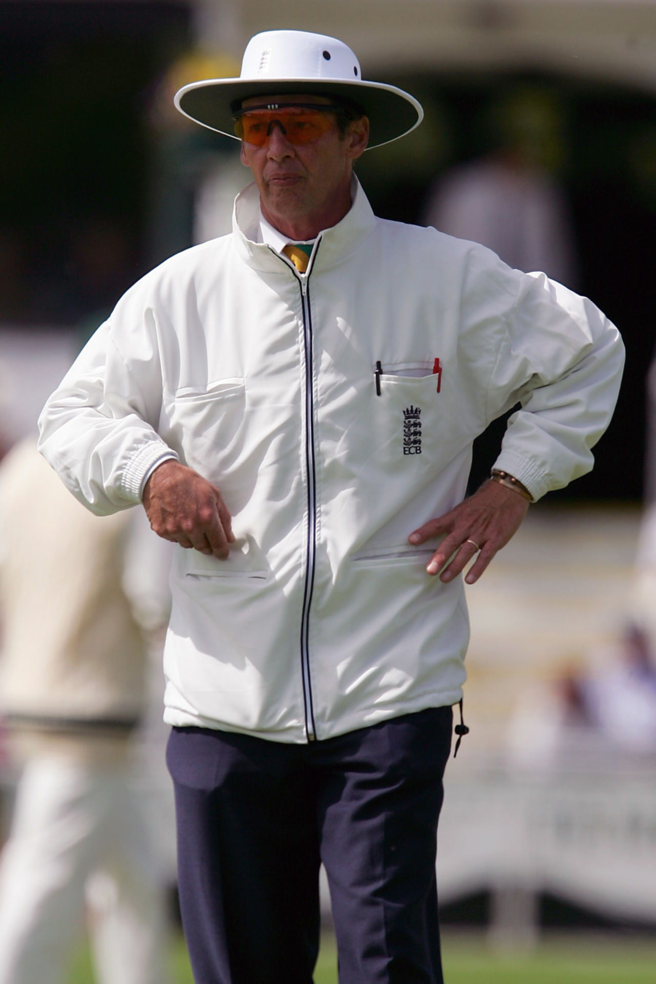 Jeremy Lloyds was one of the on-field umpires, Worcestershire v Lancashire, County Championship Division Two, Worcester, 3rd day, April 29, 2005