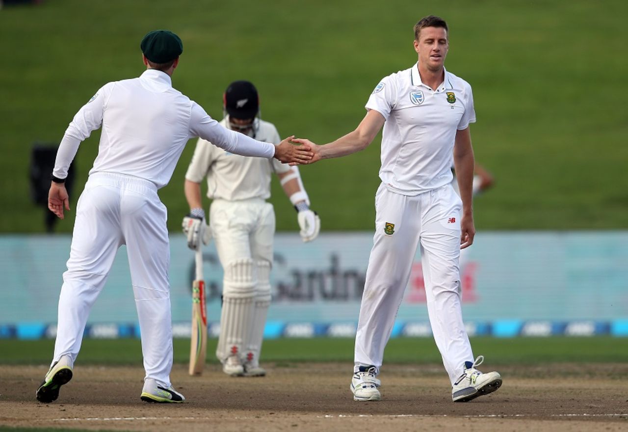 Morne Morkel completed 250 wickets, New Zealand v South Africa, 3rd Test, Hamilton, 3rd day, March 27, 2017