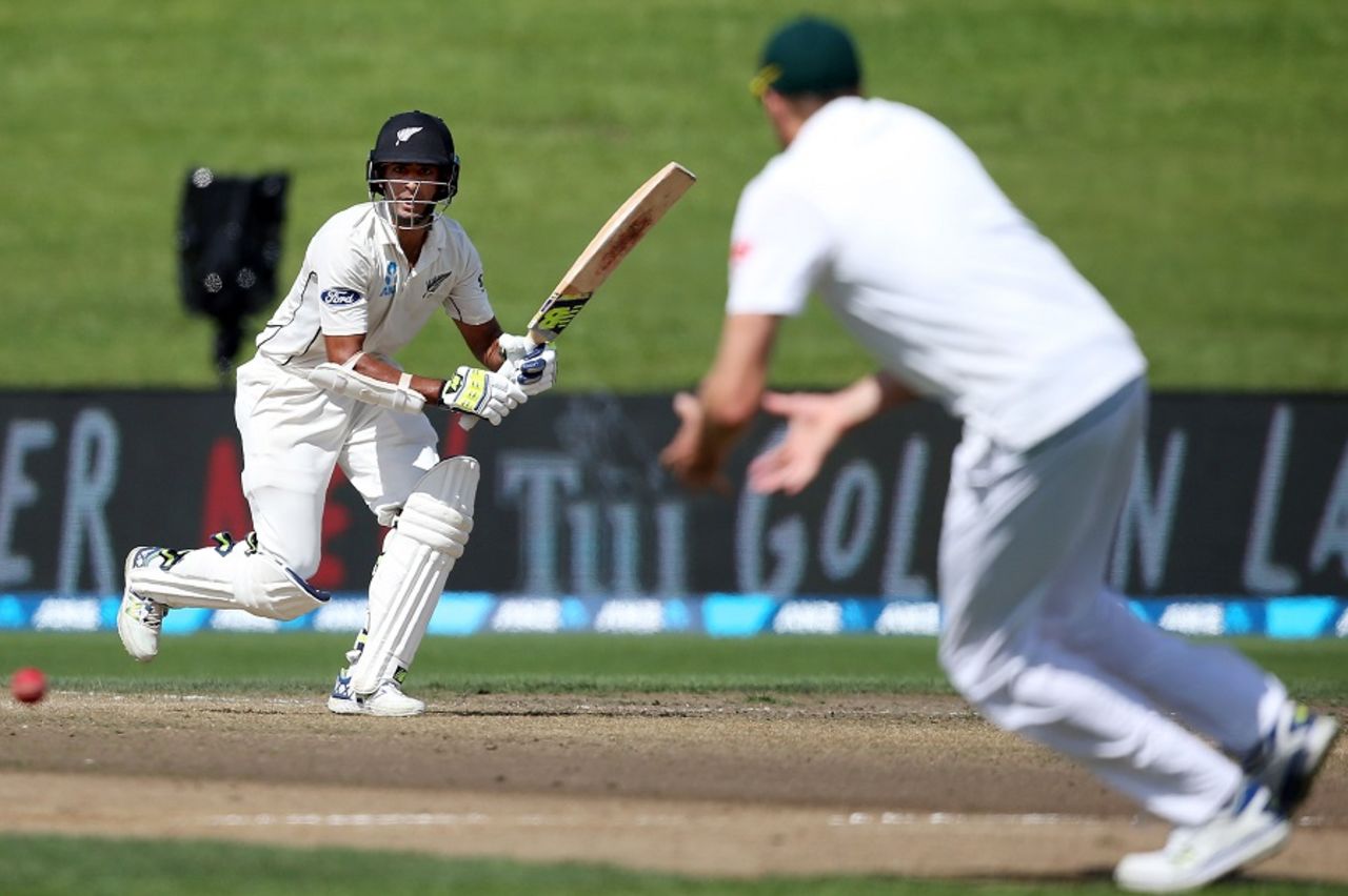Jeet Raval struck his fifth half-century, New Zealand v South Africa, 3rd Test, Hamilton, 3rd day, March 27, 2017