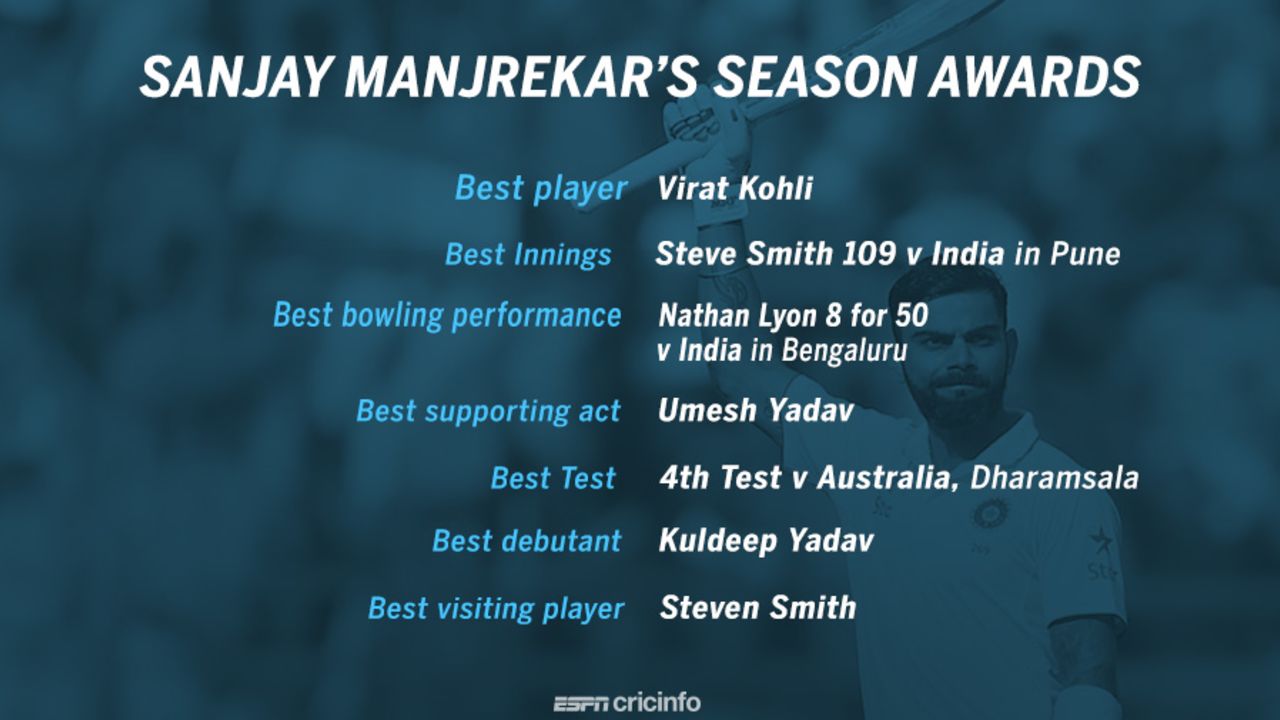 Sanjay Manjrekar's picks for the best performances of India's 13-Test home season