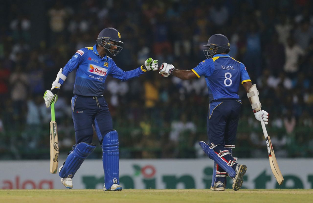 Upul Tharanga and Kusal Perera struck a 65-run opening stand, Sri Lanka v Bangladesh, 1st T20I, Colombo, April 4, 2017