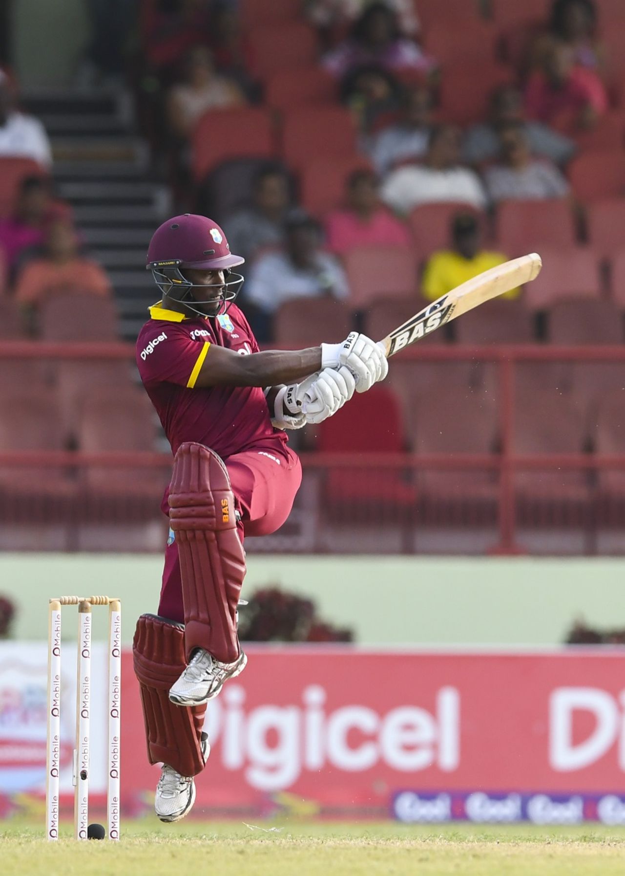 Jason Mohammed walloped a career-best 91 not out, West Indies v Pakistan, 1st ODI, Guyana, April 7, 2017 