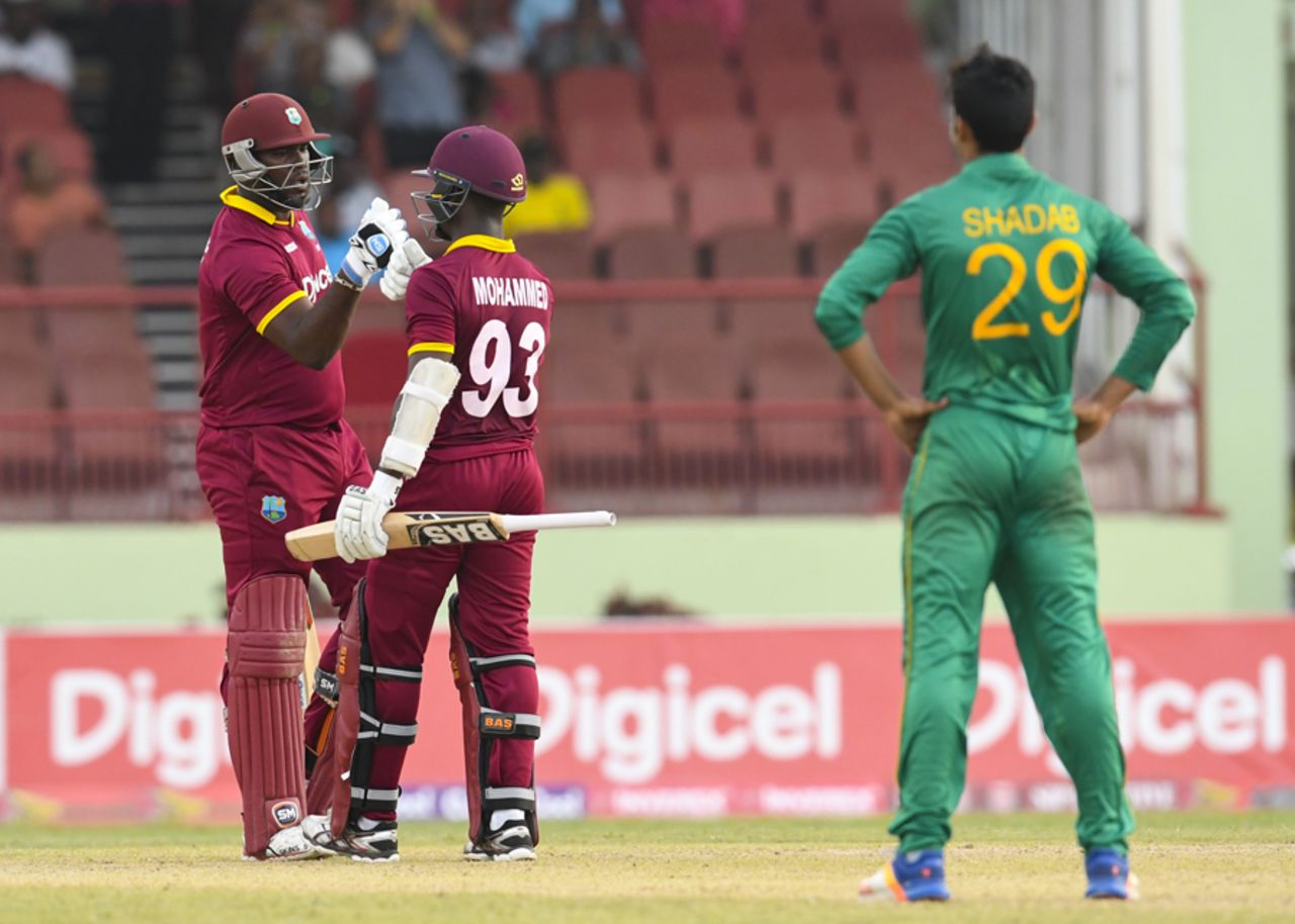 Jason Mohammed and Ashley Nurse saw West Indies' chase through, West Indies v Pakistan, 1st ODI, Guyana, April 7, 2017