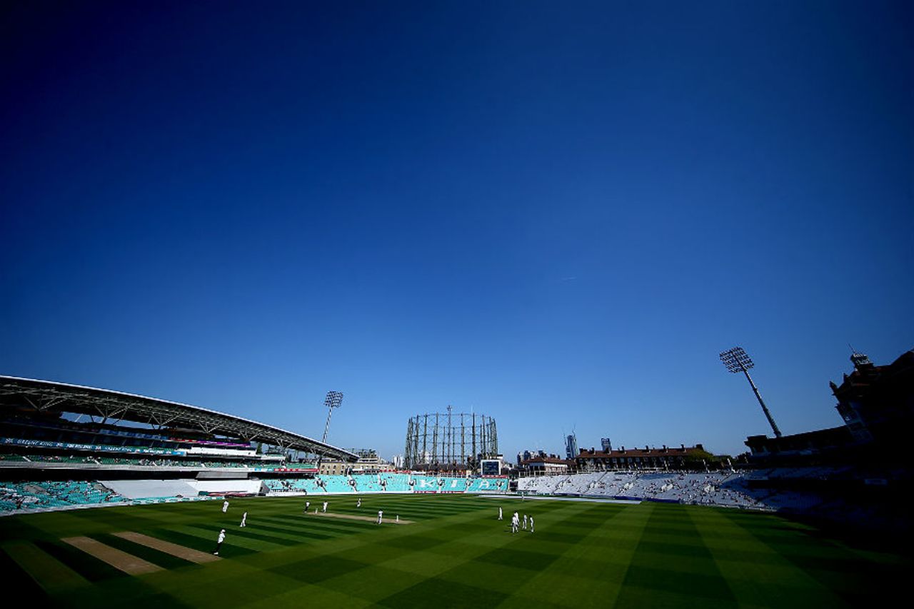 The Kia Oval was bathed in sunshine for the opening round against Warwickshire, Surrey v Warwickshire, Specsavers County Championship, 3rd day, The Kia Oval, April 9, 2017
