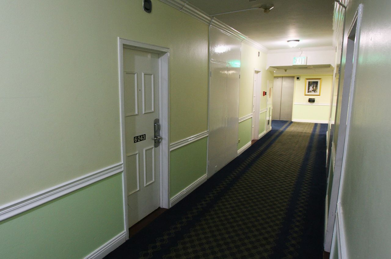 A corridor in the Pegasus hotel, where Bob Woolmer was found dead, Kingston, Jamaica, March 25, 2007