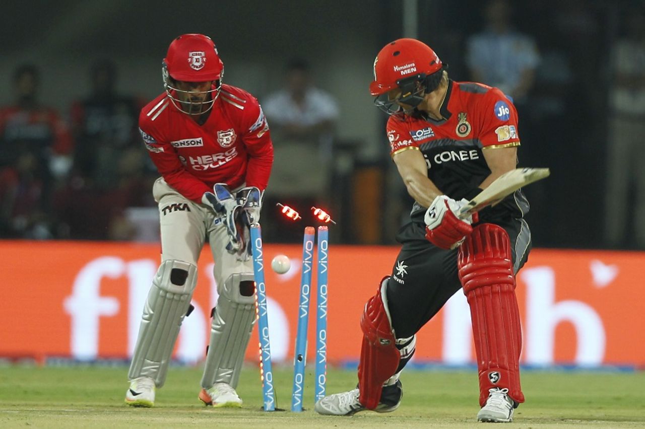 Shane Watson was bowled in the first over of the game, Kings XI Punjab v Royal Challengers Bangalore, IPL 2017, Indore, April 10, 2017
