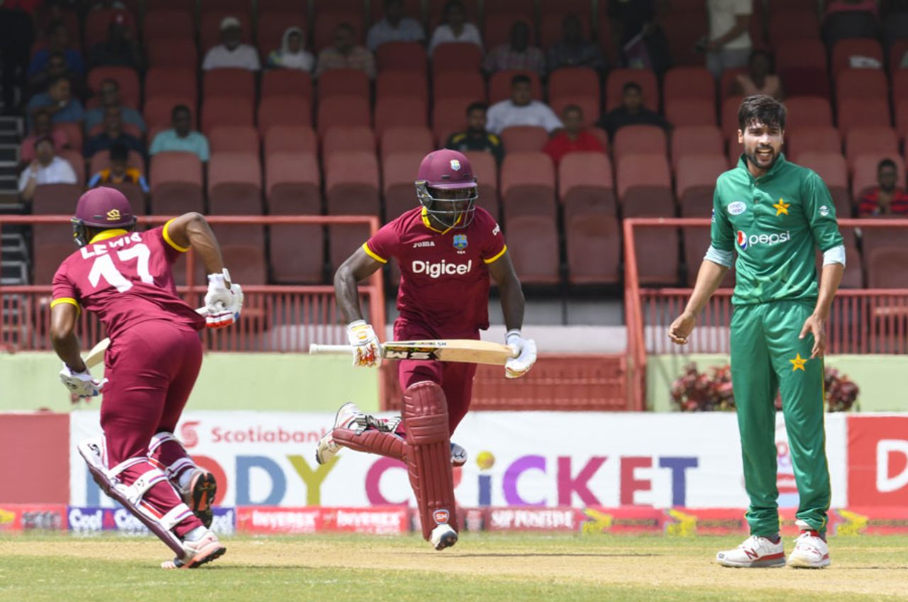 Evin Lewis and Chadwick Walton put on  31 for the first wicket, West Indies v Pakistan, 3rd ODI, Providence, April 11, 2017