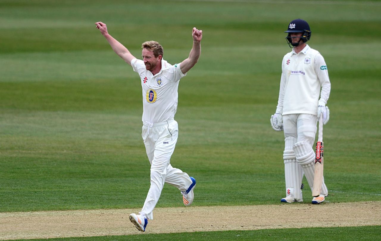 Paul Collingwood struck twice in an over, Gloucestershire v Durham, County Championship, Division Two, Bristol, 1st day, April 21, 2017