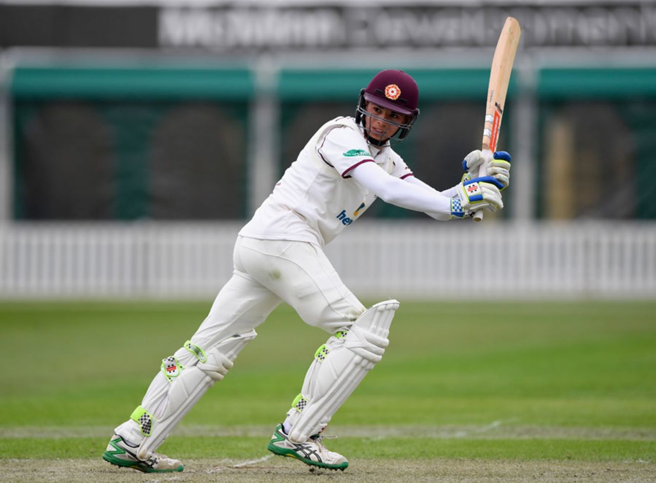 Max Holden fell for 13, Worcestershire v Northamptonshire, County Championship, Division Two, New Road, 1st day
