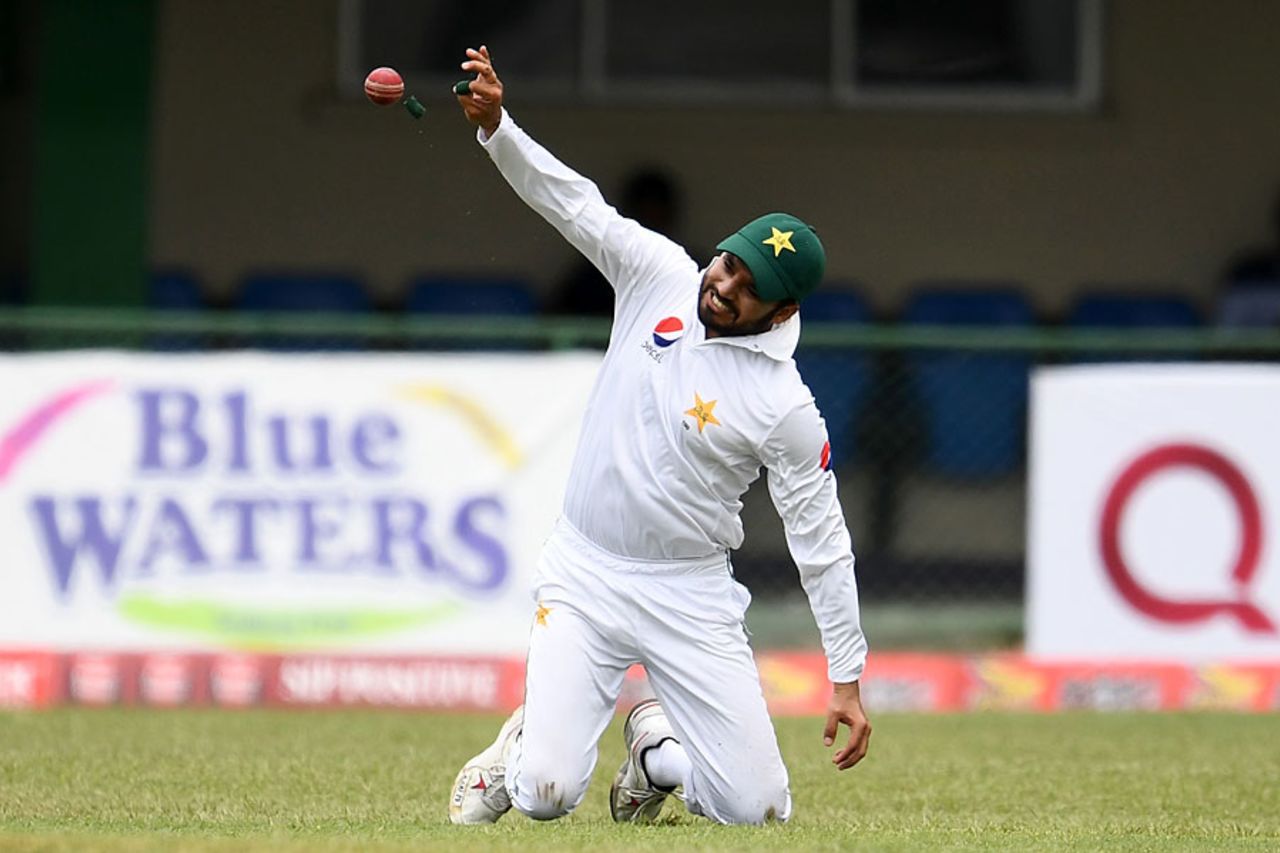 Azhar Ali took the catch to remove Vishaul Singh, West Indies v Pakistan, 1st Test, Jamaica, 1st day, April 21, 2017