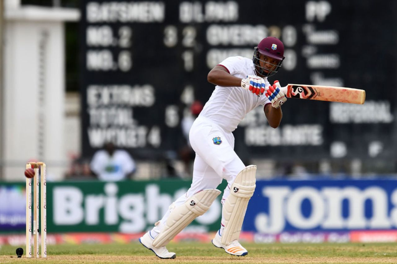 Kieran Powell made 33 on his Test comeback, West Indies v Pakistan, 1st Test, Jamaica, 1st day, April 21, 2017