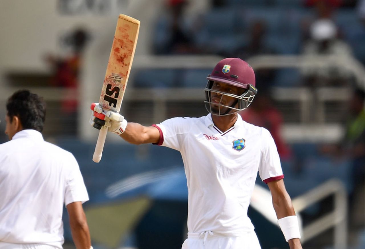 Roston Chase made a battling half-century, West Indies v Pakistan, 1st Test, Jamaica, 1st day, April 21, 2017