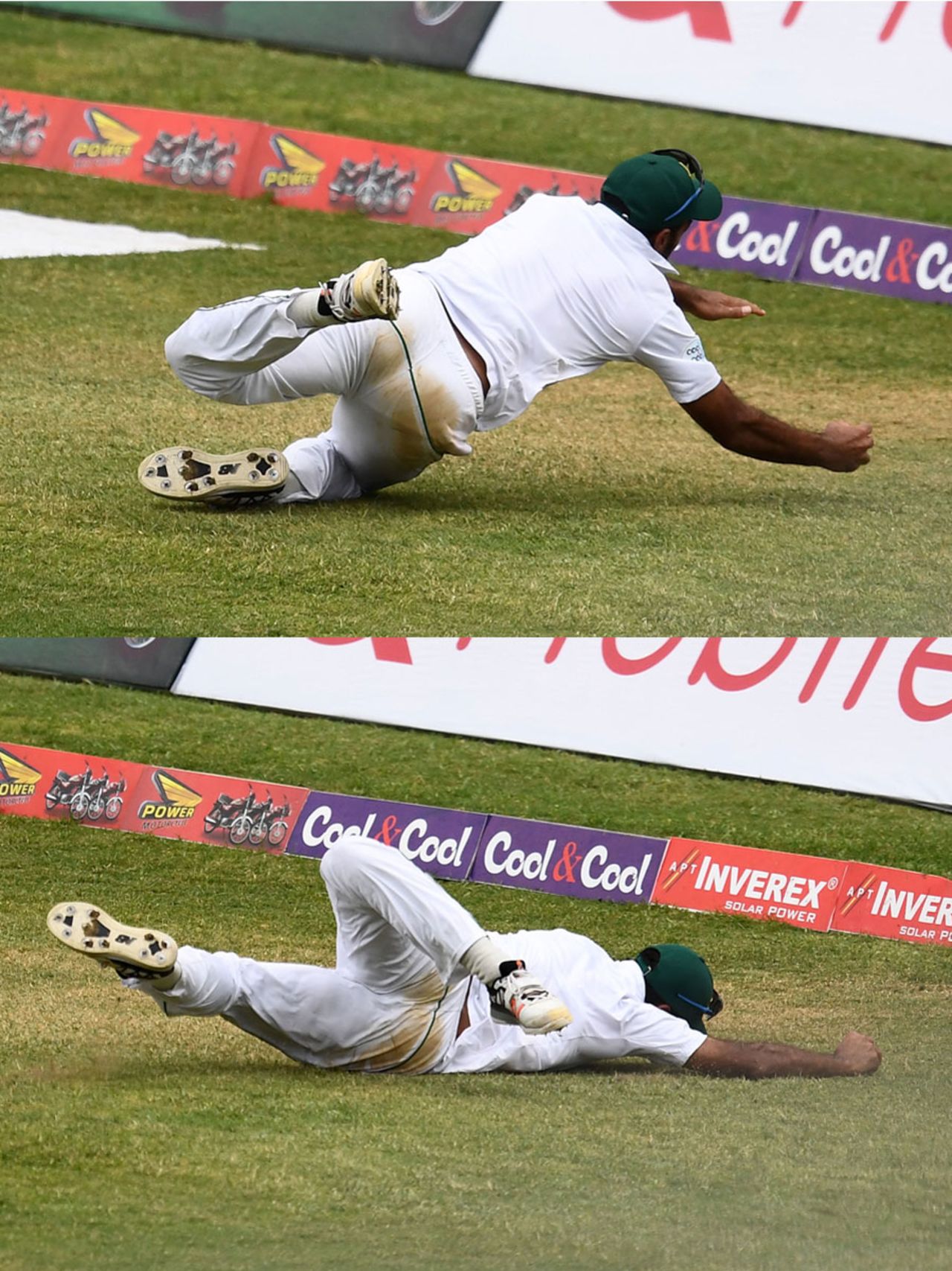 Wahab Riaz took a stunning catch to remove Roston Chase, West Indies v Pakistan, 1st Test, Jamaica, 1st day, April 21, 2017