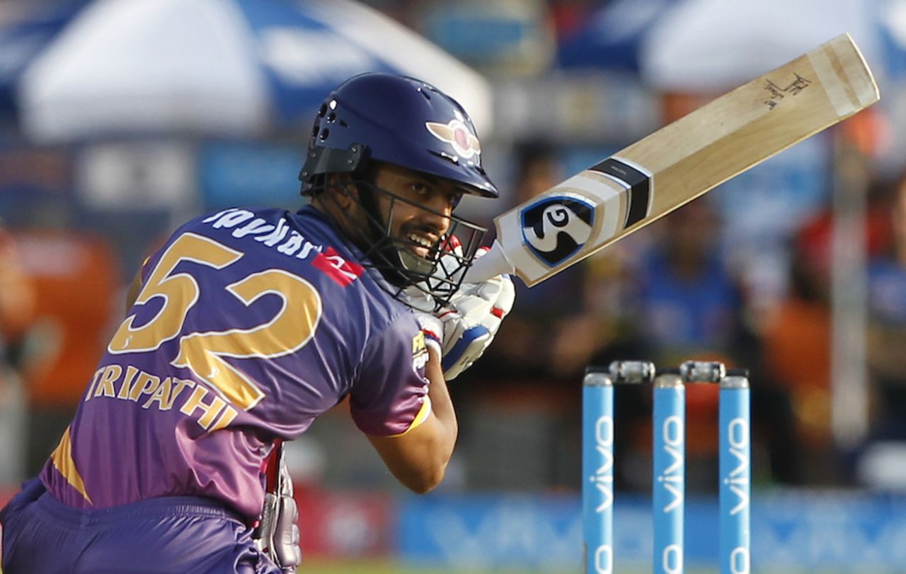 Rahul Tripathi scored a rapid half-century, Rising Pune Supergiant v Sunrisers Hyderabad, IPL 2017, Pune, April 22, 2017