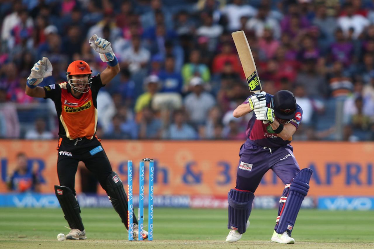 Steven Smith was bowled by a googly, Rising Pune Supergiant v Sunrisers Hyderabad, IPL 2017, Pune, April 22, 2017