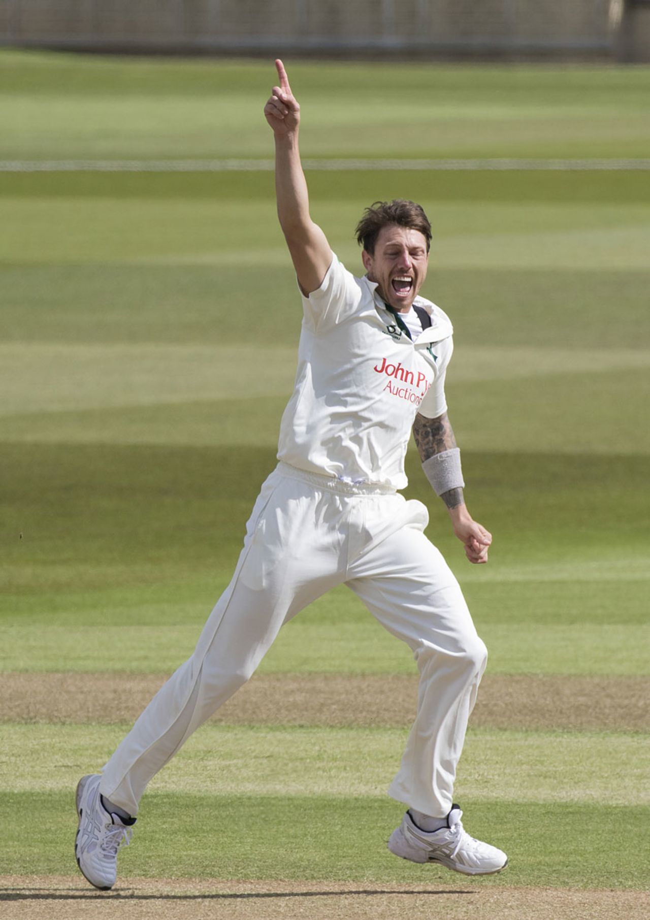 James Pattinson claimed four wickets in Sussex's first innings, Nottinghamshire v Sussex, County Championship, Division Two, Trent Bridge, 2nd day, April 22, 2017