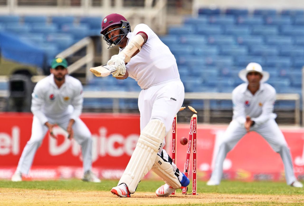 Shannon Gabriel was Mohammad Amir's sixth wicket, West Indies v Pakistan, 1st Test, Jamaica, 3rd day, April 23, 2017
