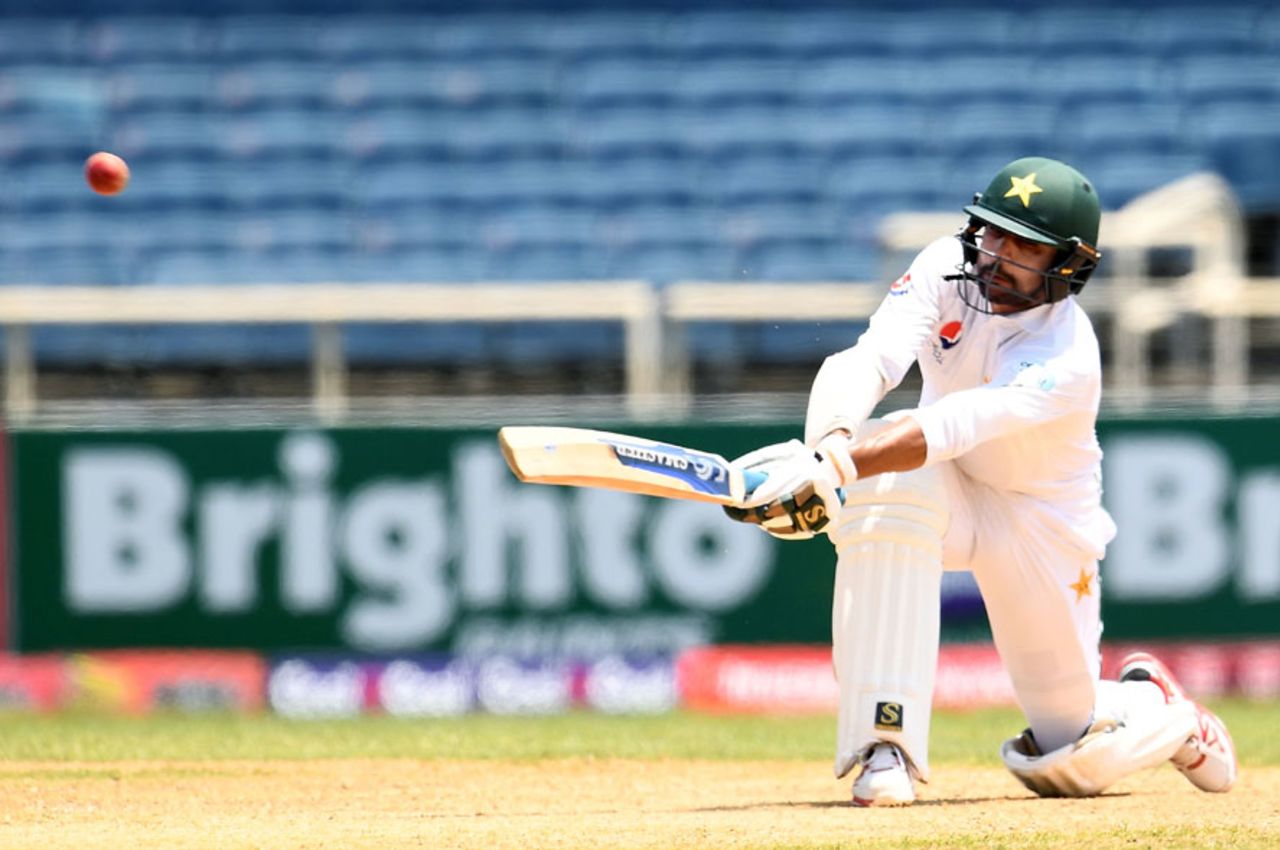 Mohammad Amir nails a slog-sweep, West Indies v Pakistan, 1st Test, Jamaica, 4th day, April 24, 2017