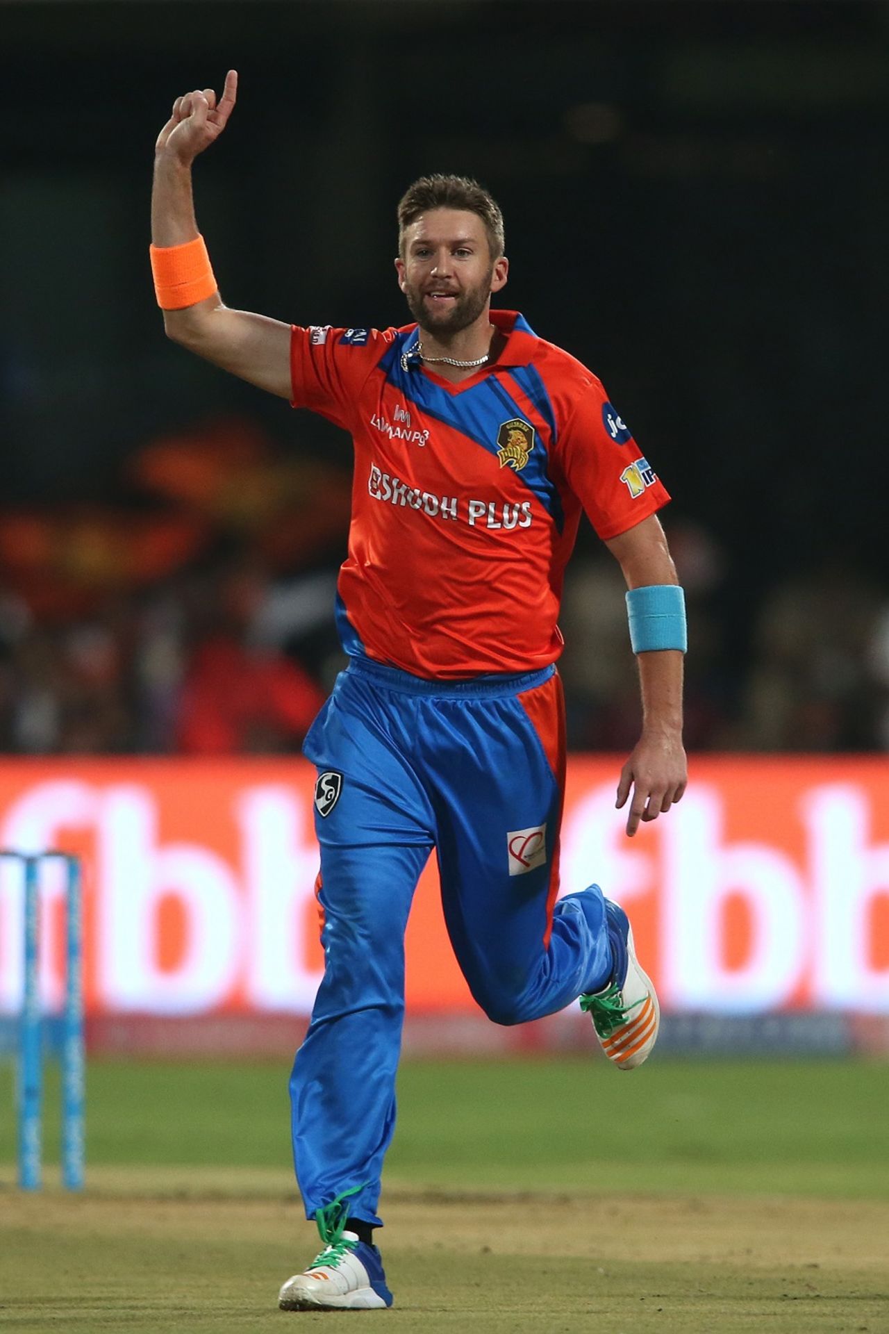 Andrew Tye struck twice in two balls to derail Royal Challengers Bangalore's innings, Royal Challengers Bangalore v Gujarat Lions, IPL 2017, Bengaluru, April 27, 2017