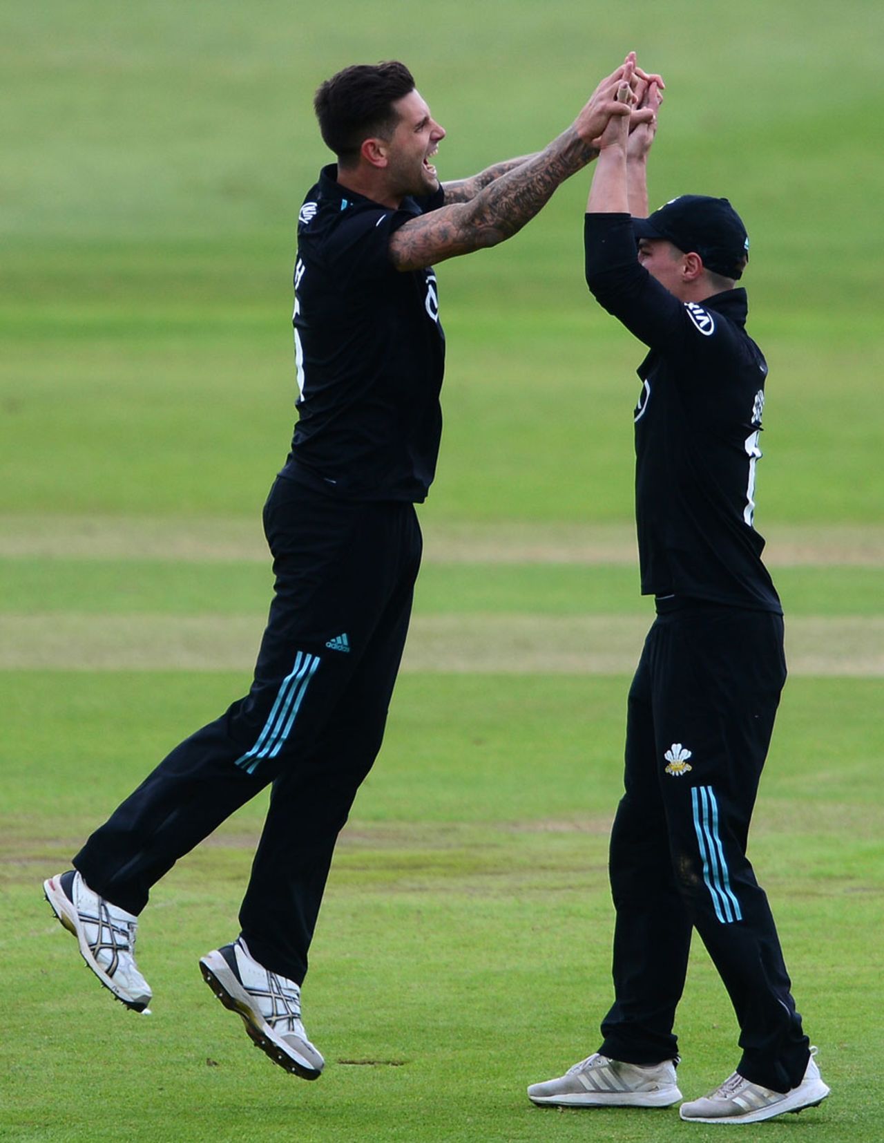 Jade Dernbach claimed three early wickets, Somerset v Surrey, Royal London Cup, South Group, Taunton, April 28, 2017