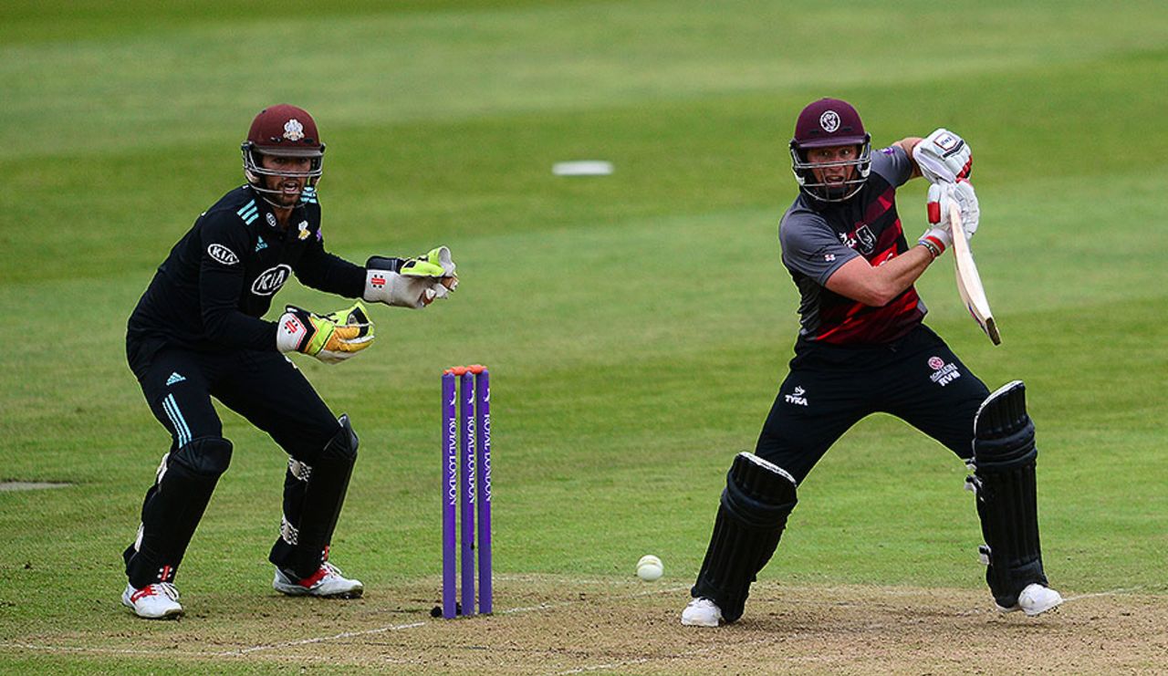 Roelof van der Merwe produced an astonishing hundred to rescue Somerset from 22 for 5, Somerset v Surrey, Royal London Cup, South Group, Taunton, April 28, 2017