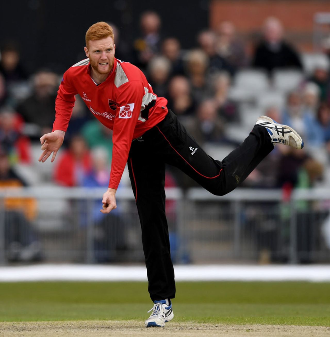 James Sykes collected a four-wicket haul, Lancashire v Leicestershire, Royal London Cup, North Group, Old Trafford, April 28, 2017