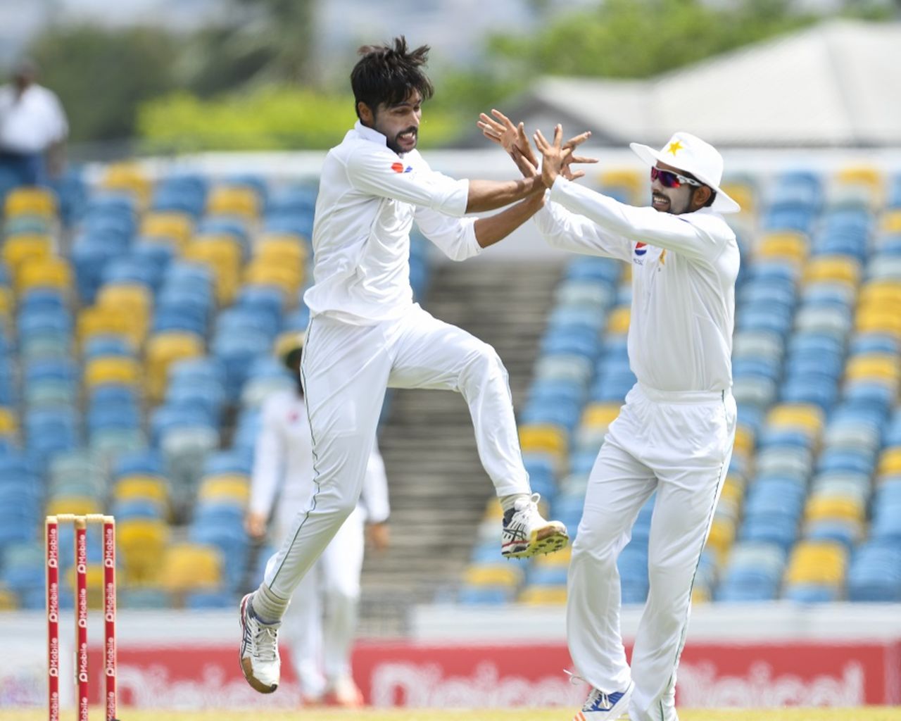 Mohammad Amir took a wicket in his first over on the second day, West Indies v Pakistan, 2nd Test, Bridgetown,2nd day, May 1, 2017