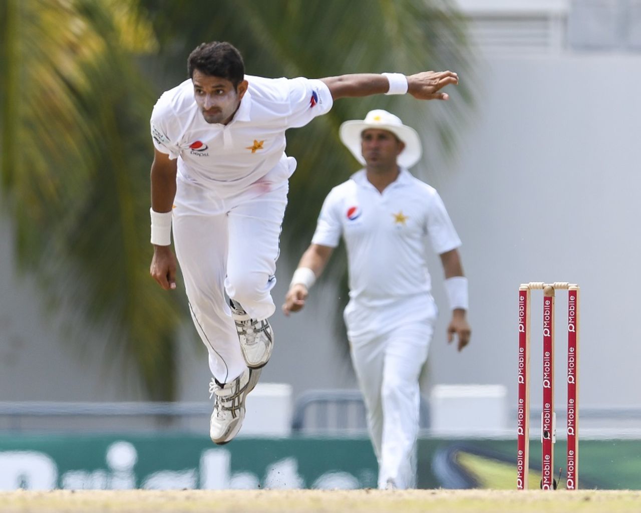 Mohammad Abbas finished with 4 for 56 in his second game, West Indies v Pakistan, 2nd Test, Bridgetown,2nd day, May 1, 2017