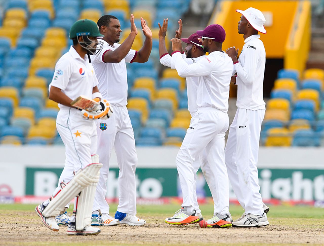Shannon Gabriel dismissed Babar Azam for a two-ball duck, West Indies v Pakistan, 2nd Test, Bridgetown,2nd day, May 1, 2017