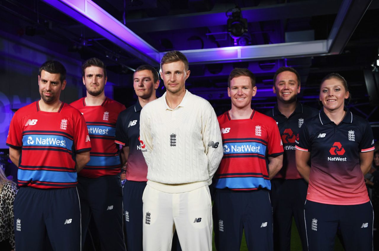 Players showcase the new England kits, London, May 2, 2017 