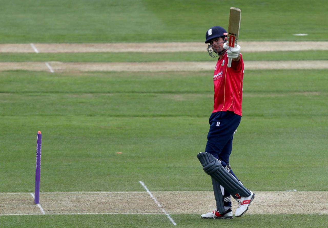 Alastair Cook recorded his 10th List A hundred, Essex v Gloucestershire, Royal London Cup, South Group, Chelmsford, May 4, 2017