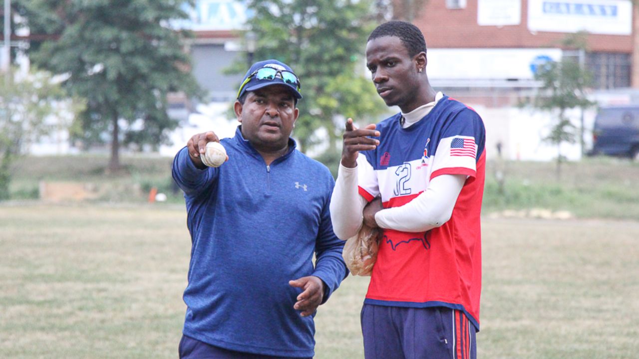 Pubudu Dassanayake goes over strategy elements with Randall Wilson, New York, September 10, 2016