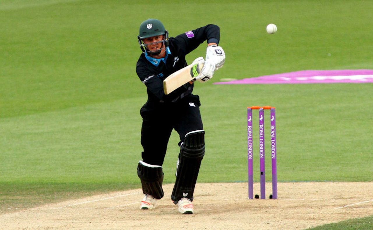 Tom Kohler-Cadmore hits out against Surrey, Surrey v Worcestershire, Royal London Cup, Kia Oval, August 4, 2015