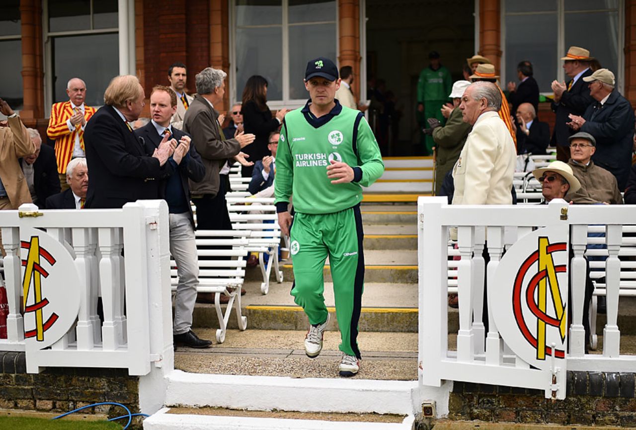William Porterfield led Ireland out for their historic match, England v Ireland, 2nd ODI, Lord's, May 7, 2017