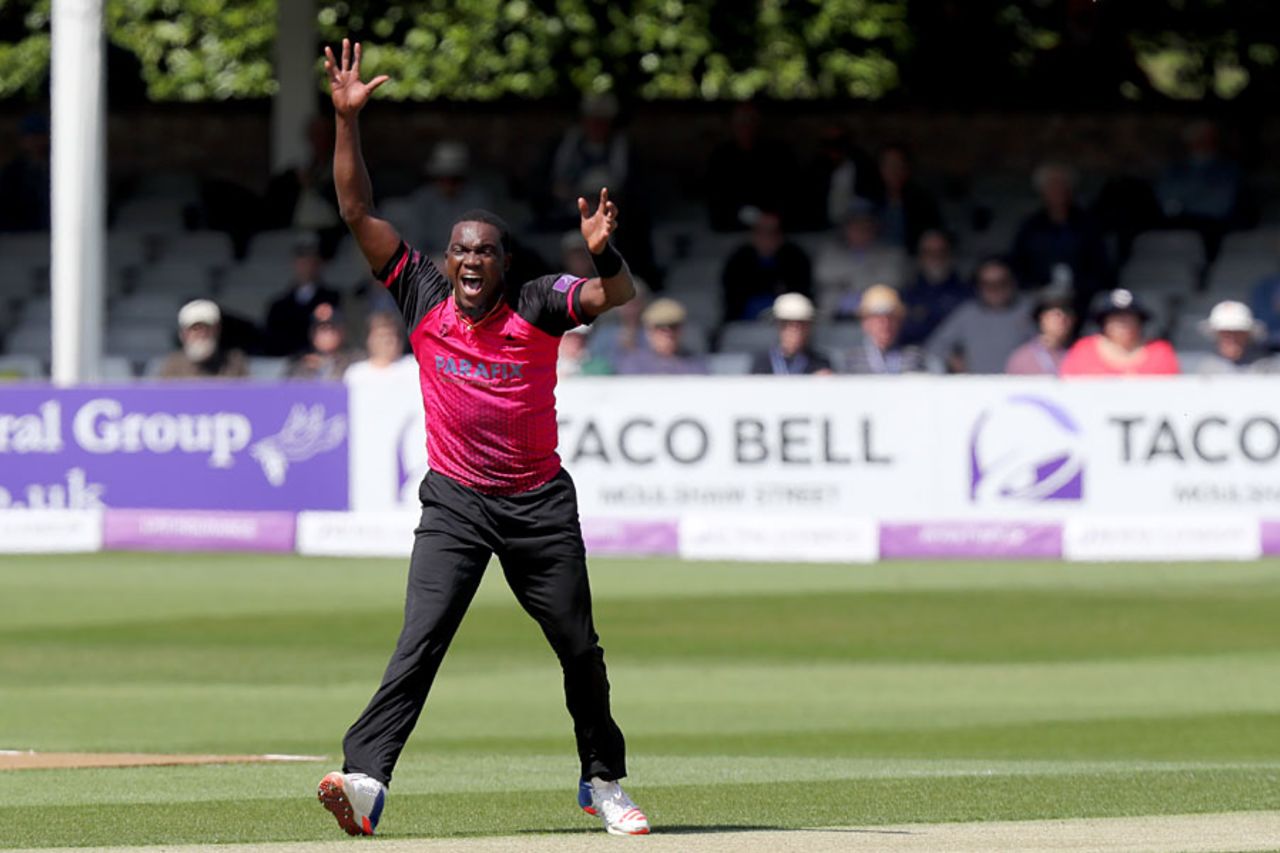 Jerome Taylor claimed a hat-trick early in Essex's innings, Essex v Sussex, Royal London Cup, South Group, May 10, 2017
