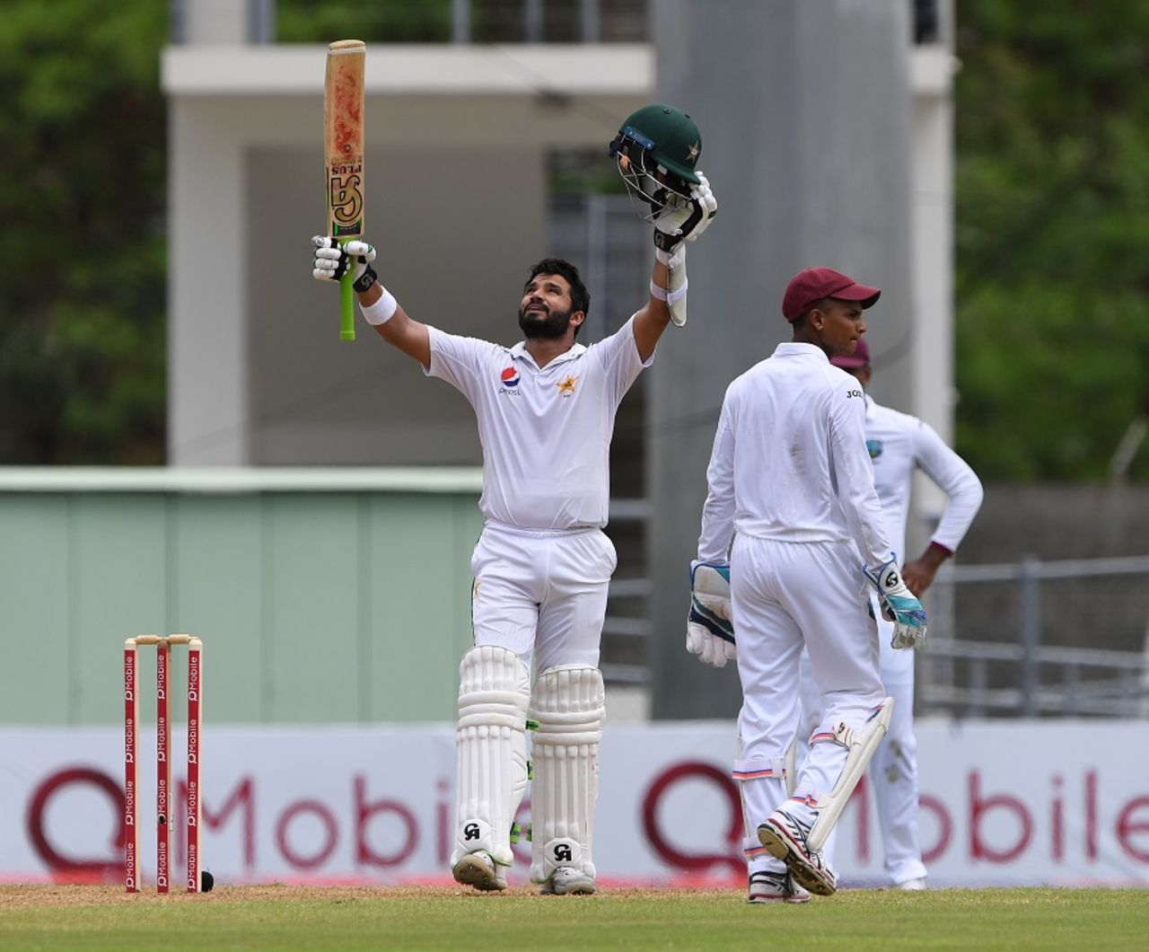 Azhar Ali made his 14th hundred, West Indies v Pakistan, 3rd Test, Roseau, 2nd day, May 11, 2017