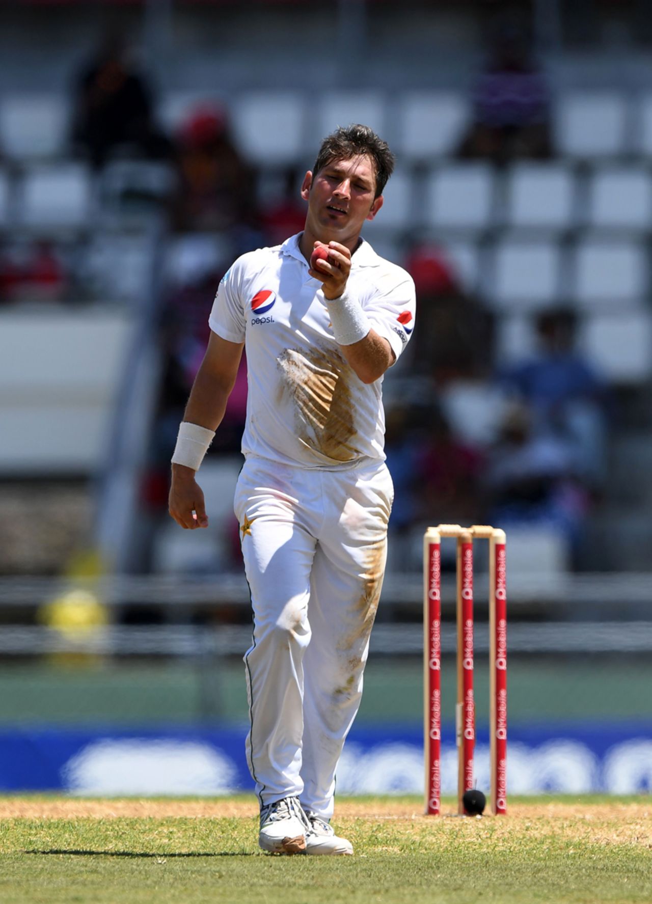 Yasir Shah took the wickets of West Indies' top three, West Indies v Pakistan, 3rd Test, Roseau, 3rd day, May 12, 2017