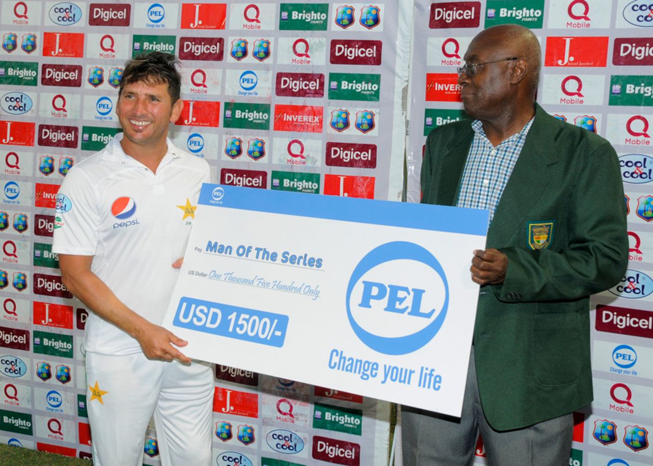 Yasir Shah was adjudged Player of the Series, West Indies v Pakistan, 3rd Test, Dominica, 5th day, May 14, 2017