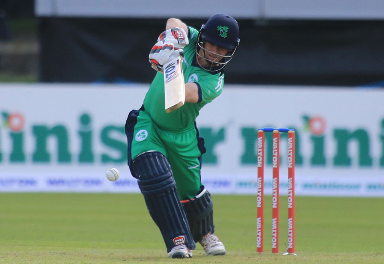 William Porterfield drives on the off side, Ireland v Bangladesh, Tri-nation series, Malahide, May 19, 2017