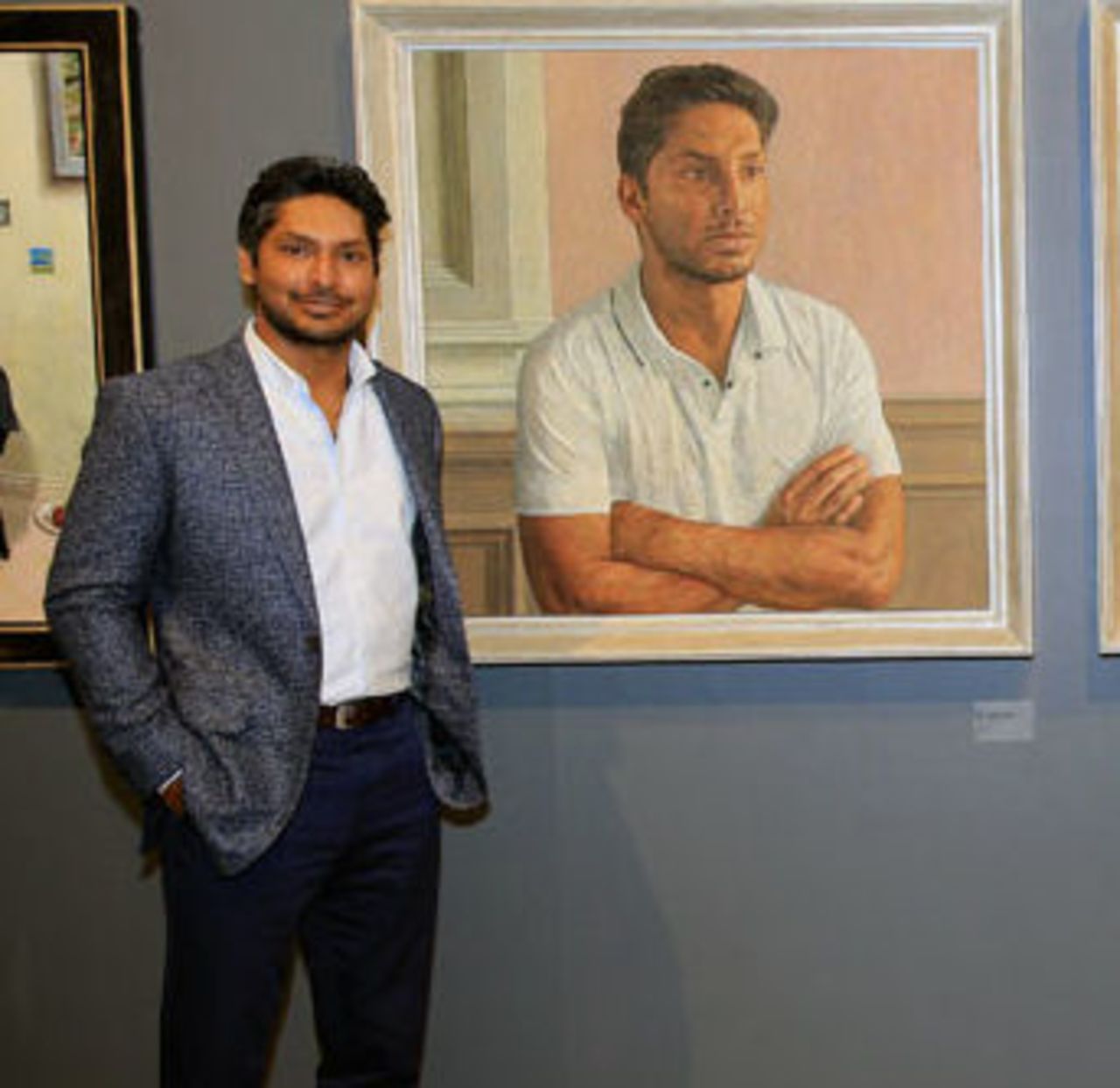 Kumar Sangakkara's portrait was unveiled at Lord's before the London derby, Middlesex v Surrey, Specsavers Championship Division One, Lord's, May 19, 2017