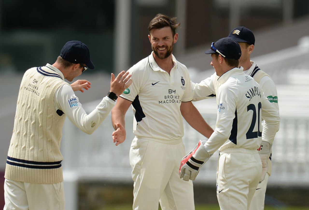 James Franklin finished with four wickets, Middlesex v Surrey, Specsavers County Championship, Division One, Lord's, May 20, 2017