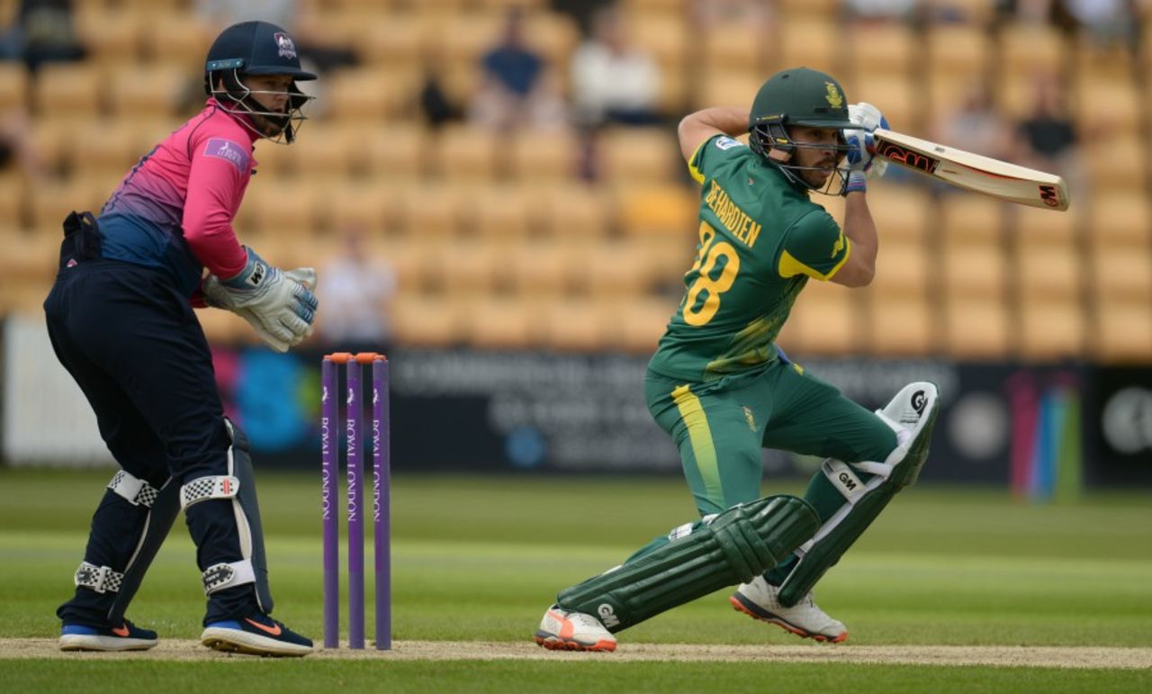 Farhaan Behardien chipped in with 33, Northamptonshire v South Africans, Northampton, May 21, 2017