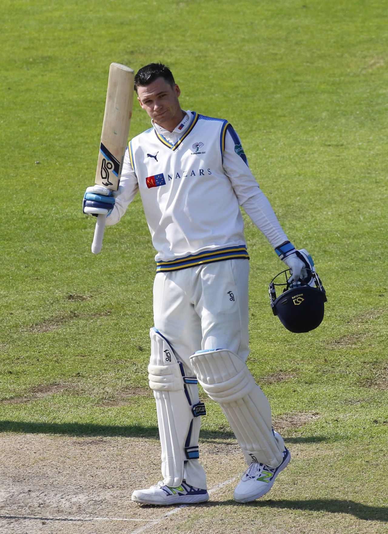 Peter Handscomb smashed a rapid hundred during the evening session, Lancashire v Yorkshire, County Championship, Division One, Old Trafford, 4th day, May 22, 2017