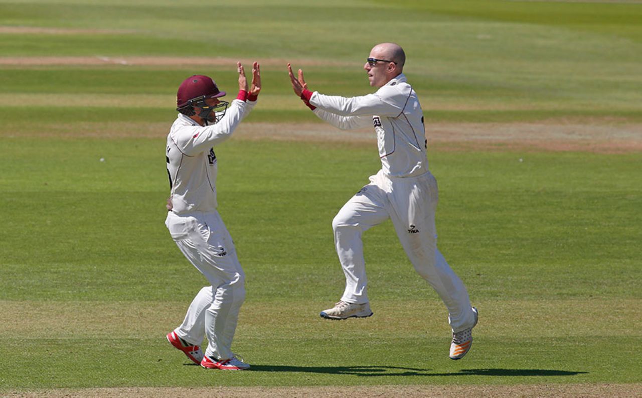 Jack Leach was quickly among the wickets, Somerset v Hampshire, Specsavers County Championship, Division One, Taunton, May 26, 2017
