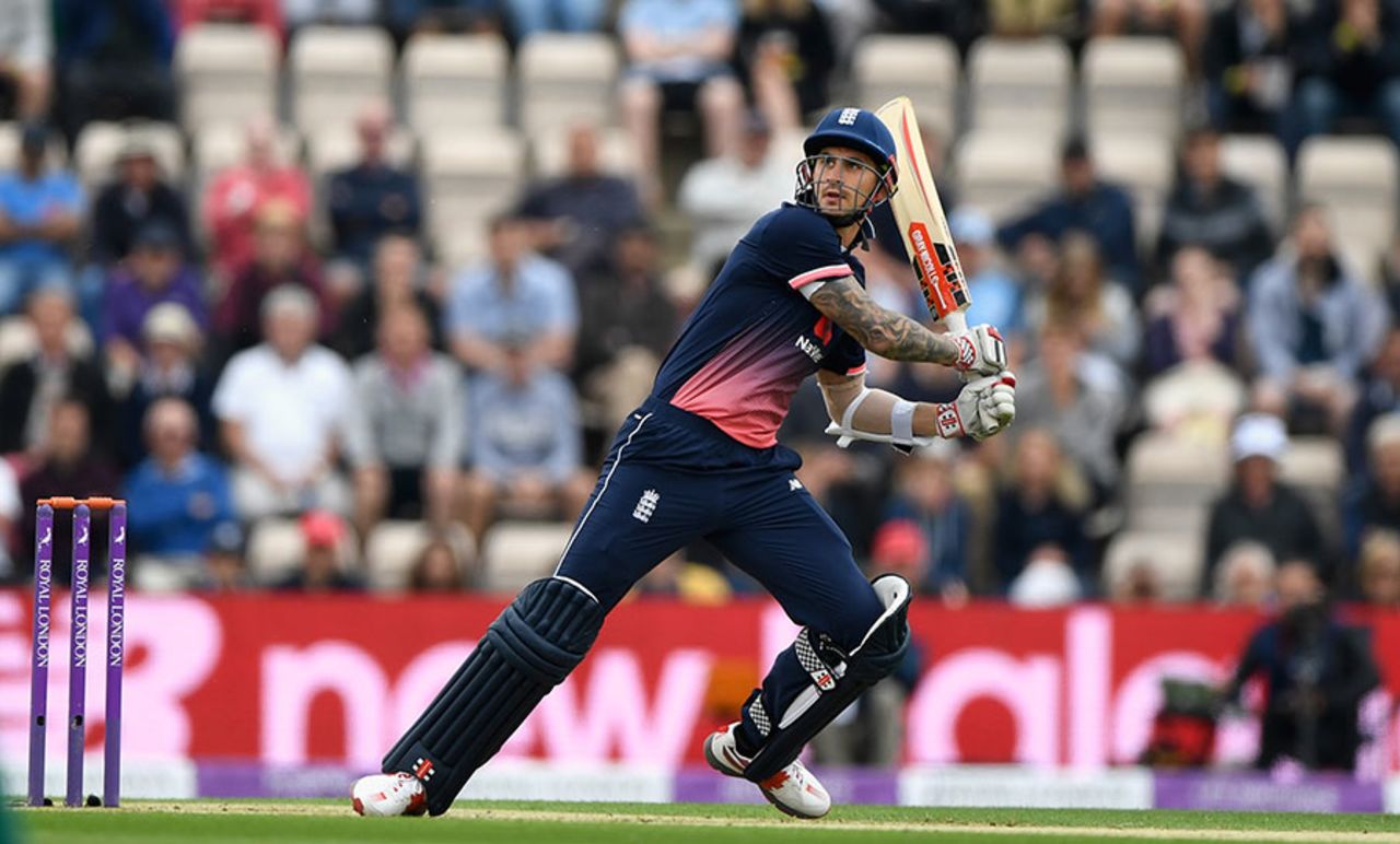 Alex Hales carves over the off side, England v South Africa, 2nd ODI, Ageas Bowl, May 27, 2017