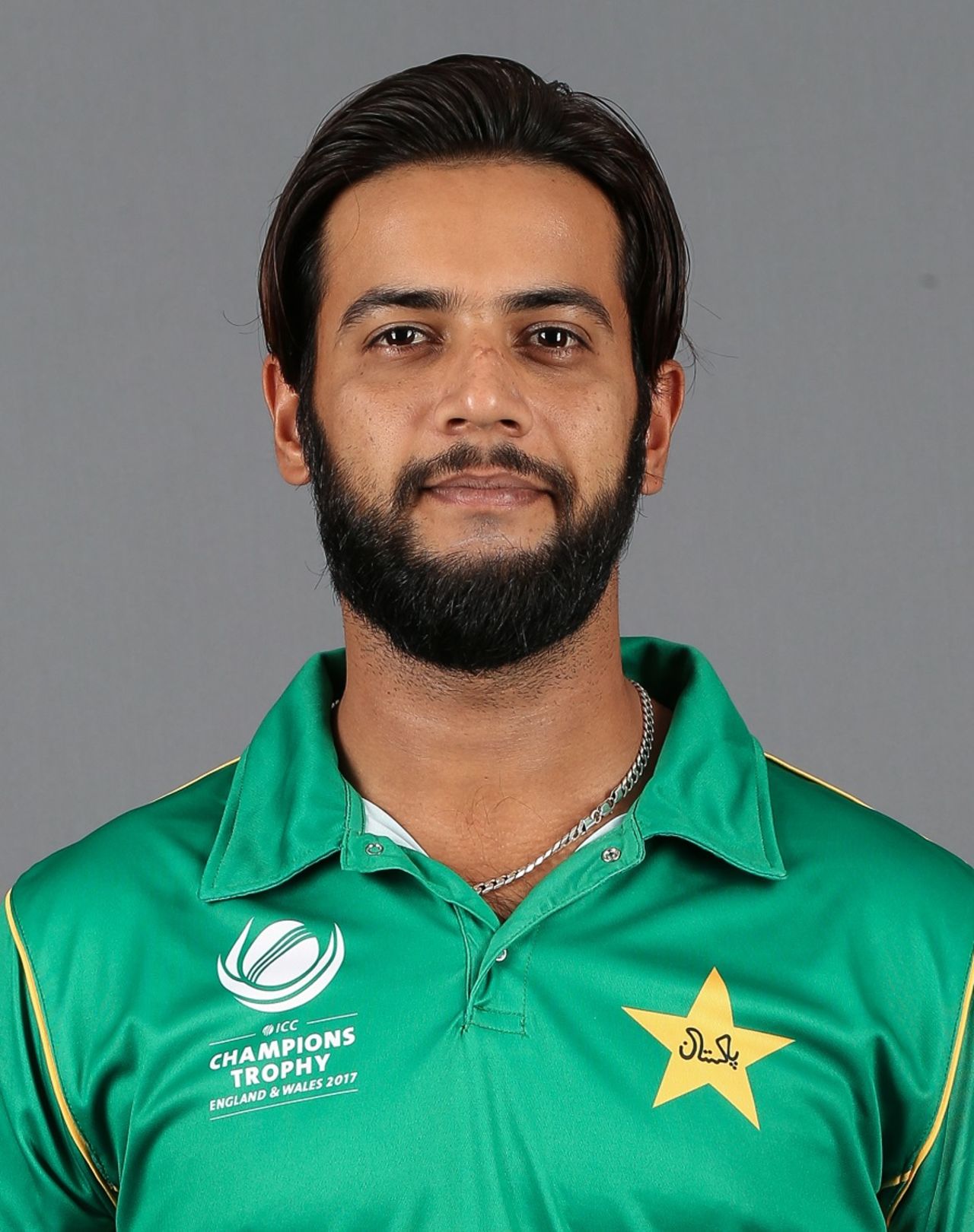 Imad Wasim portrait, Champions Trophy, May 27, 2017
