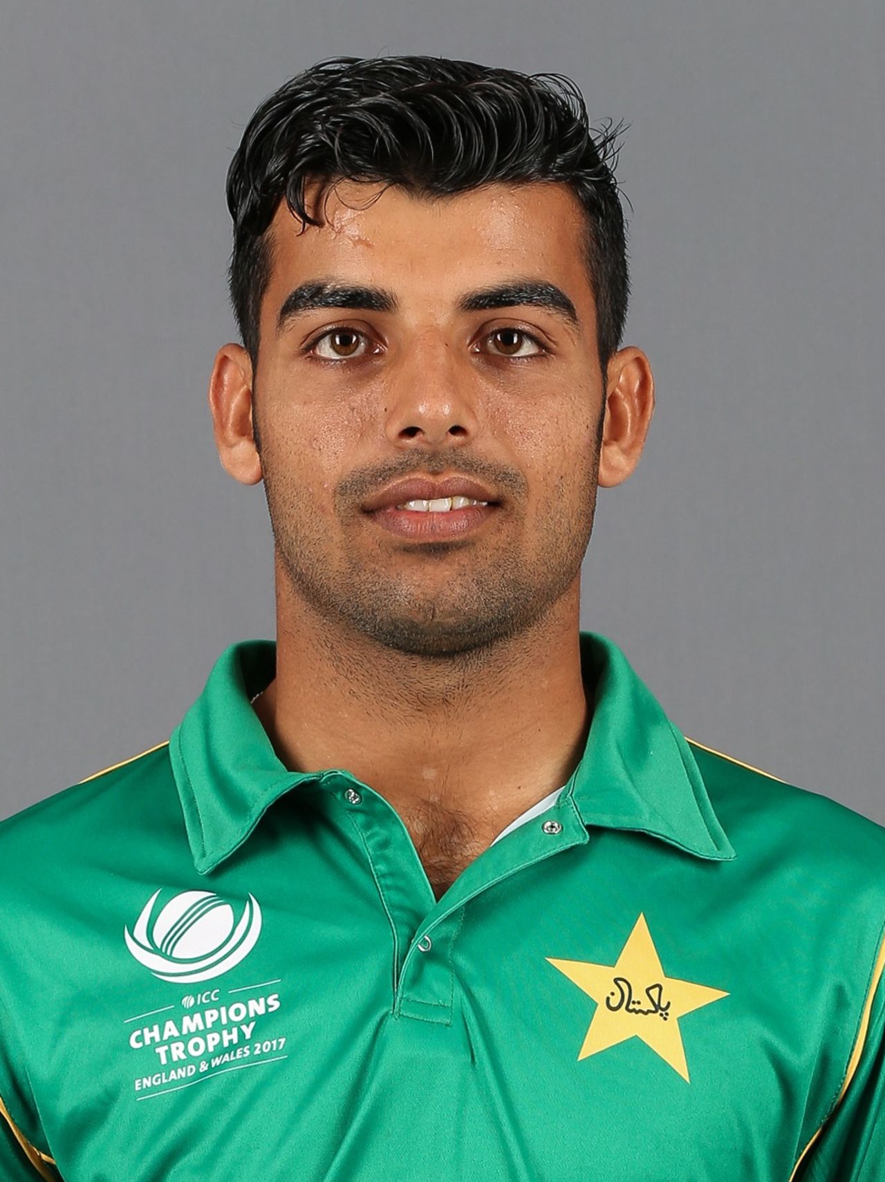 Shadab Khan portrait, Champions Trophy, May 27, 2017