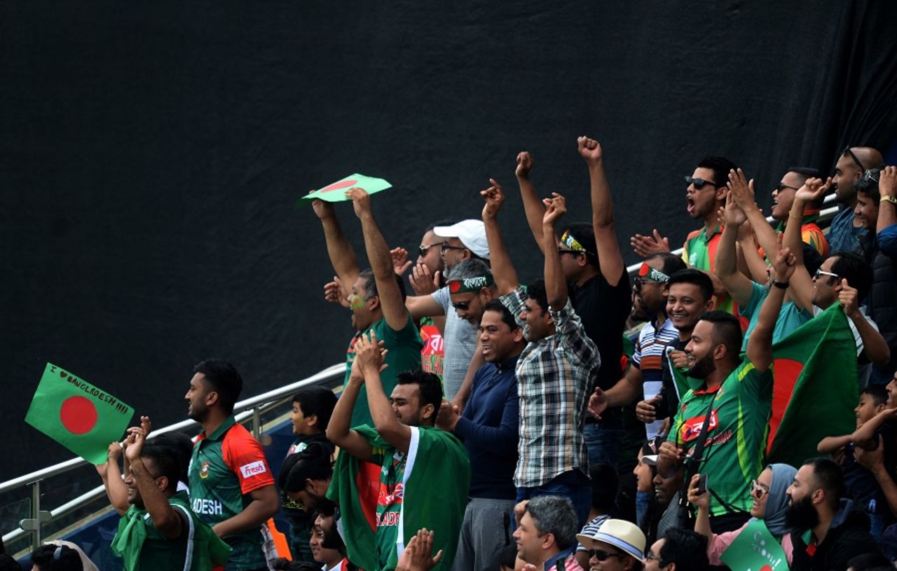 Bangladesh fans turned up in good numbers to cheer their team on, Bangladesh v Pakistan, Champions Trophy warm-ups, Birmingham, May 27, 2017